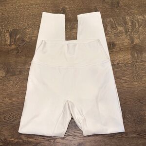 Women's White High-Waisted Leggings